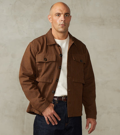 Freenote Cloth x Division Road Midway - Japanese Herringbone Dobby - Brown & Indi…