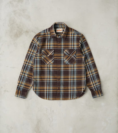 Freenote Cloth Wells - Japanese Flannel - Bark Plaid