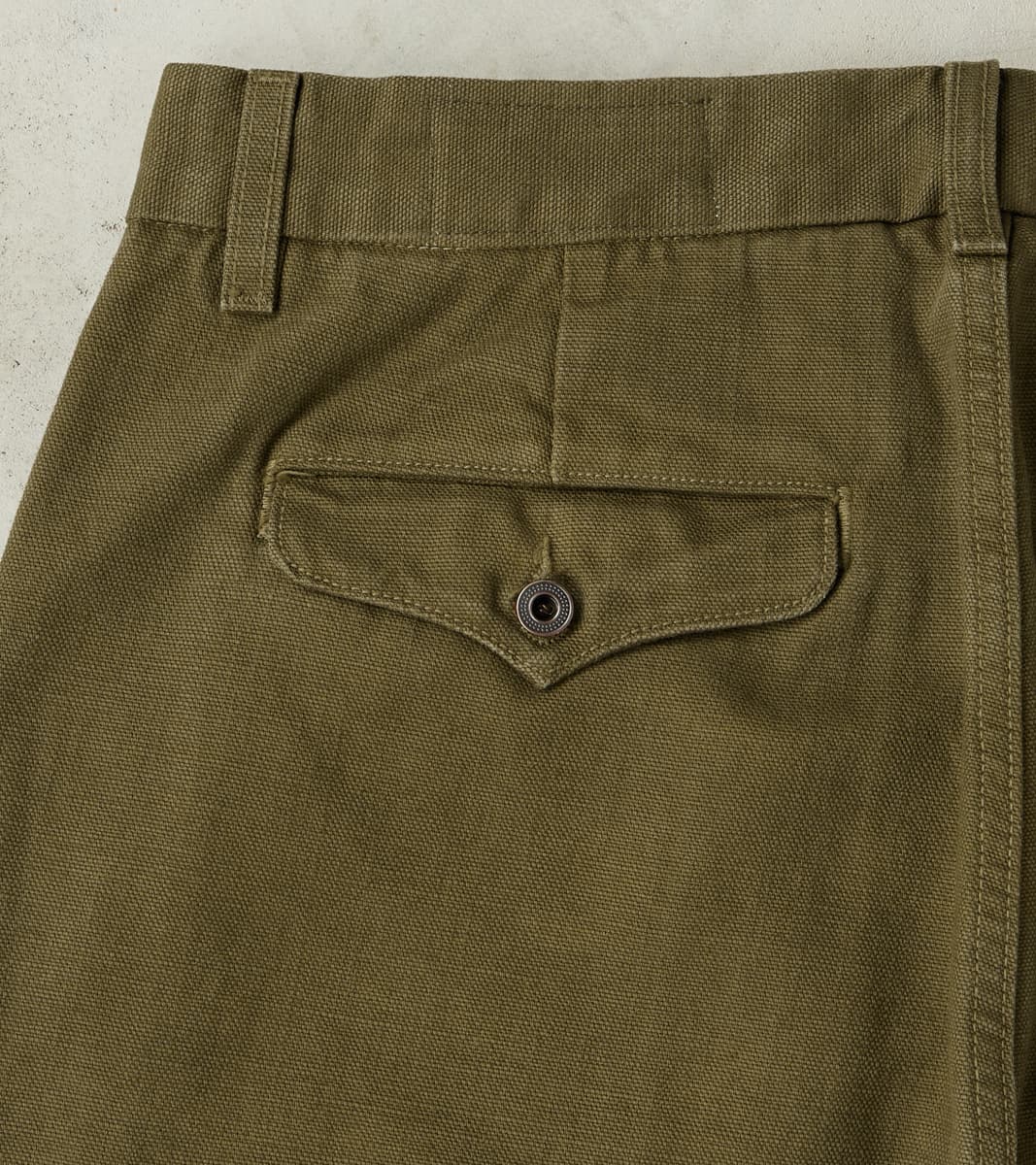 Workers Chino - 14oz Japanese Military Slub Canvas - Army Green