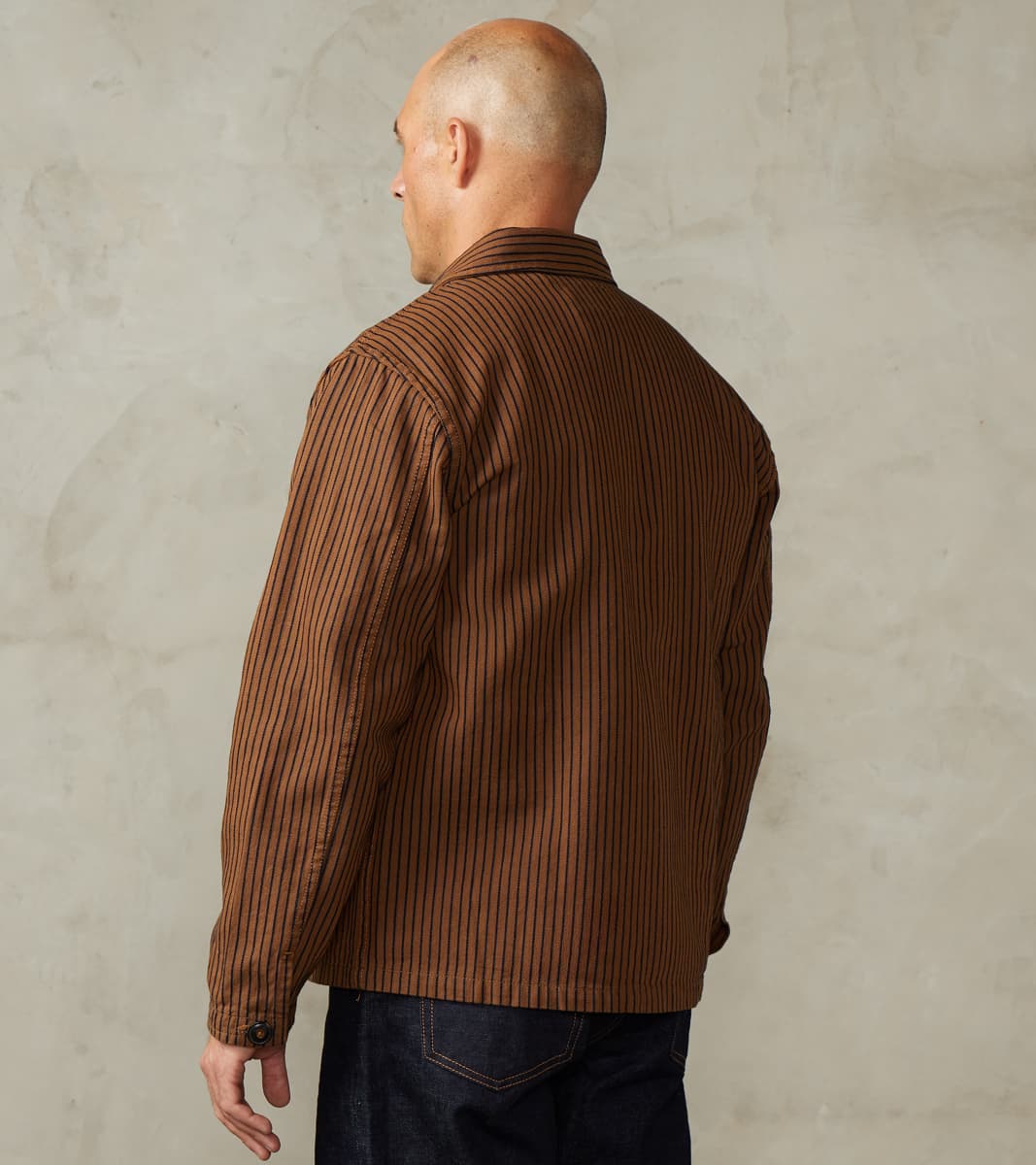 Midway - Japanese Herringbone Dobby - Brown & Indigo