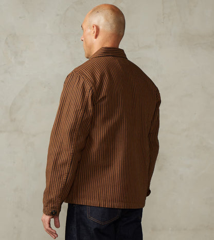 Midway - Japanese Herringbone Dobby - Brown & Indigo