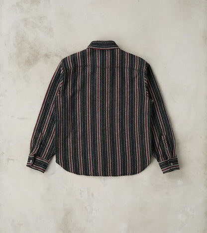 Bodie - Japanese Wool Blend Twill - Black Stripe