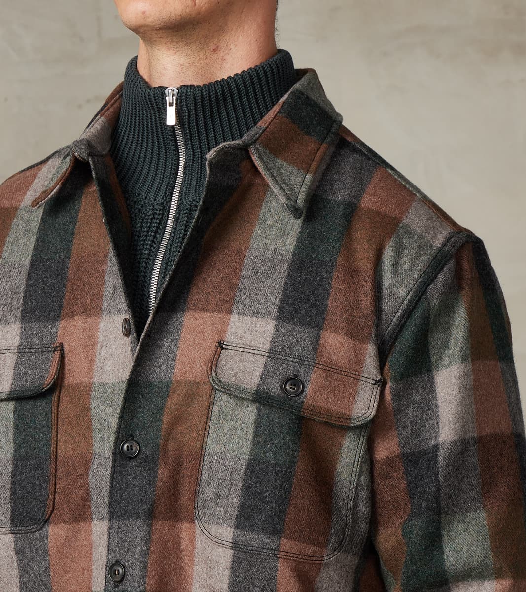 Benson - Fox Brothers® x Division Road Twill Flannel - Forest Hunter Check