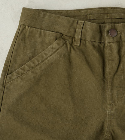 Workers Chino - 14oz Japanese Military Slub Canvas - Army Green