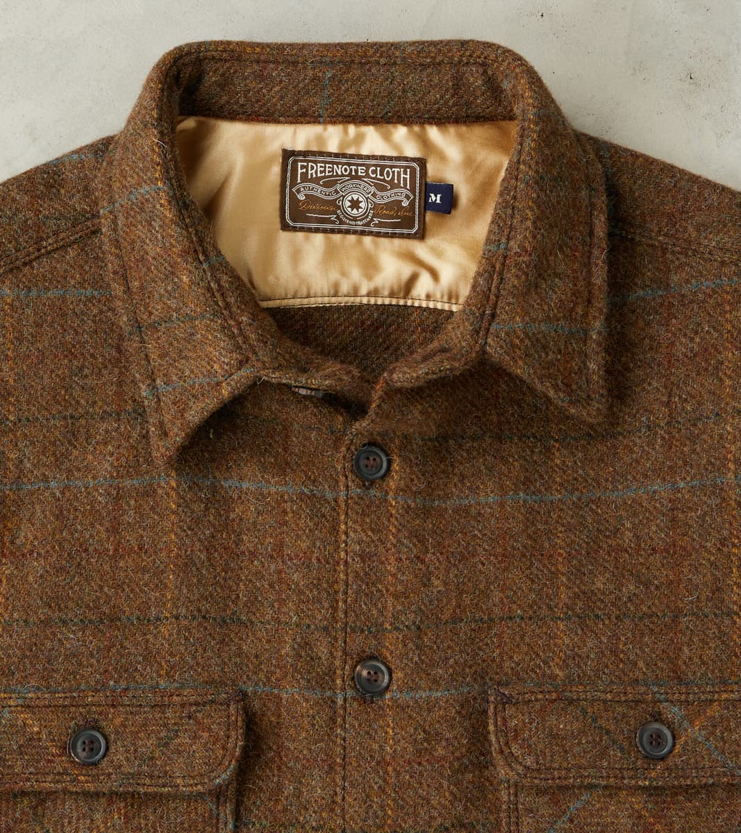 Benson - Abraham Moon® Shetland Estate Tweed - Olive Check