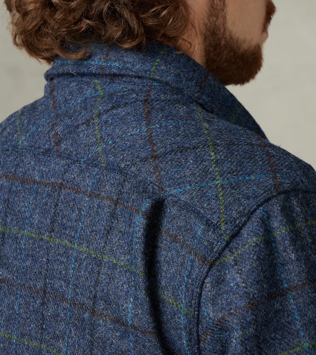 Benson - Abraham Moon® Shetland Estate Tweed - Navy Check