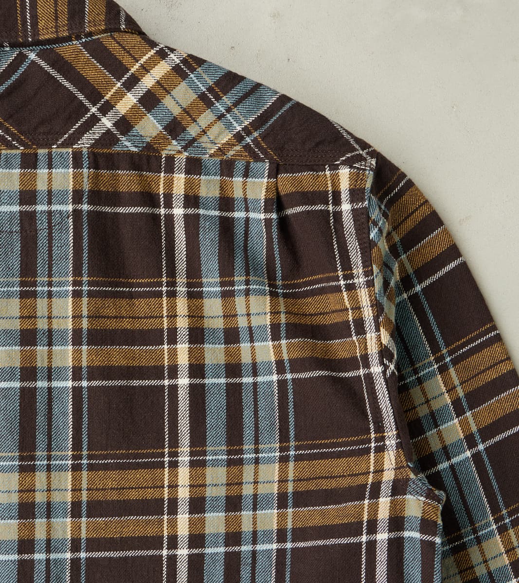 Wells - Japanese Flannel - Bark Plaid