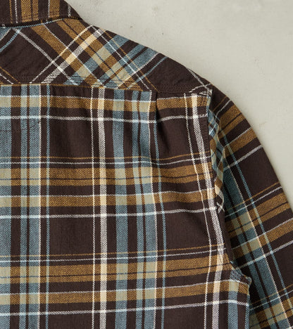 Wells - Japanese Flannel - Bark Plaid