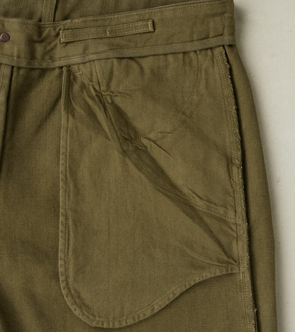 Workers Chino - 14oz Japanese Military Slub Canvas - Army Green