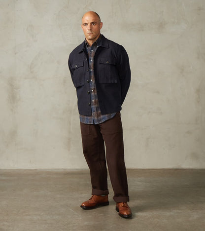 Midway - Japanese Herringbone Dobby - Navy & Indigo