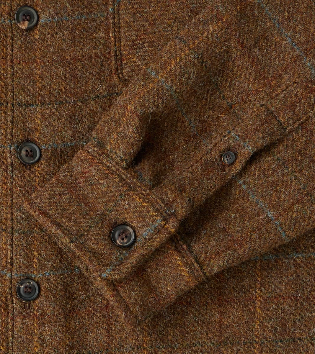 Benson - Abraham Moon® Shetland Estate Tweed - Olive Check