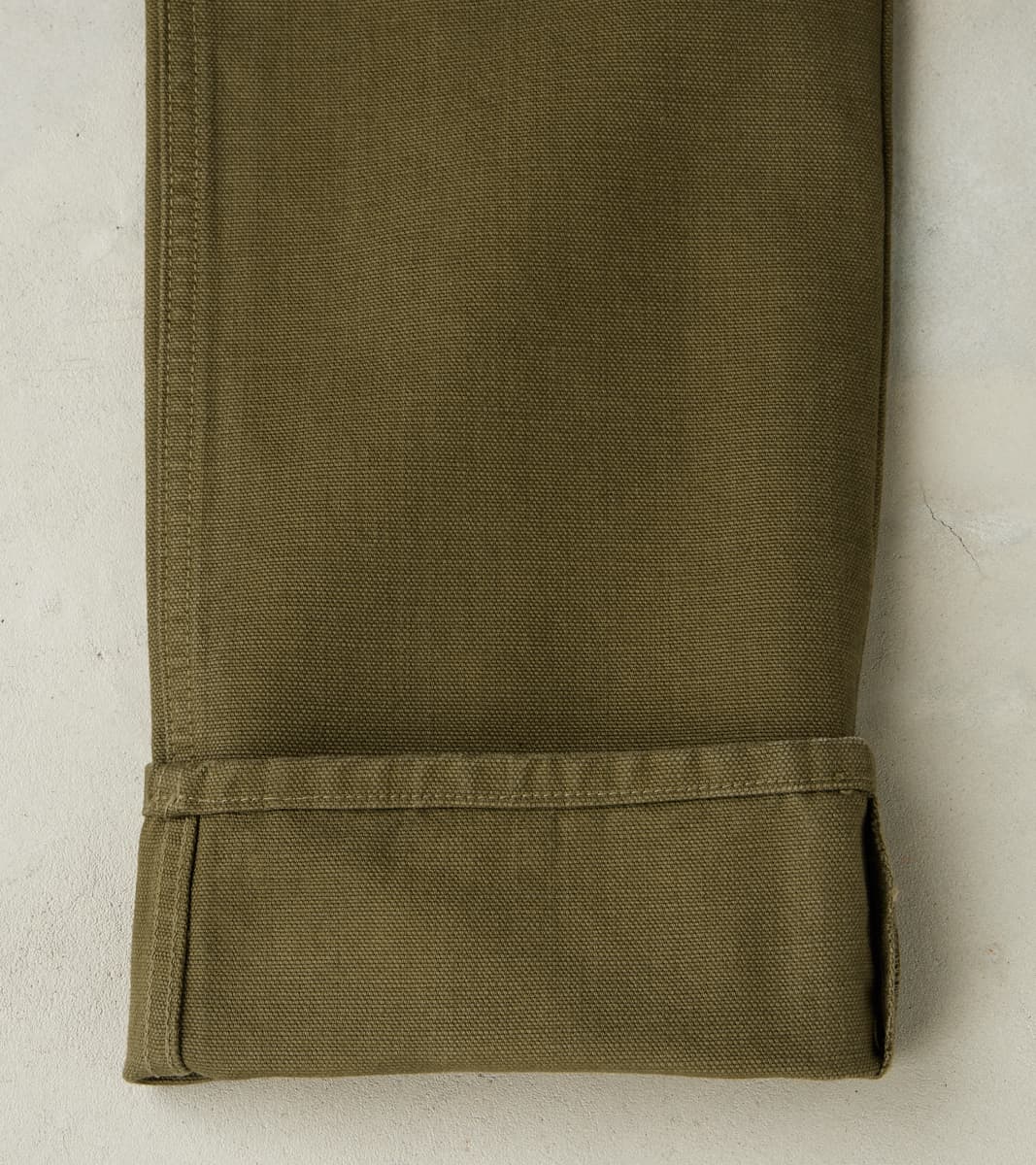 Workers Chino - 14oz Japanese Military Slub Canvas - Army Green