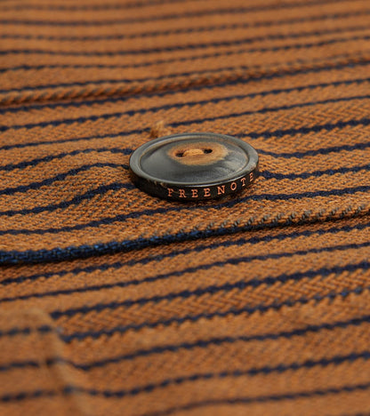 Midway - Japanese Herringbone Dobby - Brown & Indigo