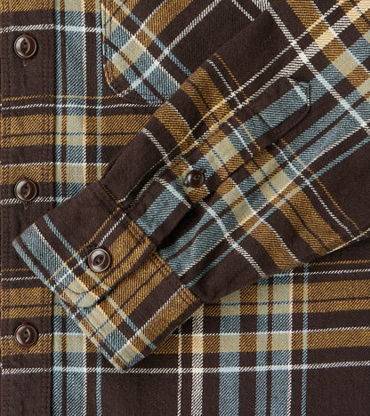 Wells - Japanese Flannel - Bark Plaid