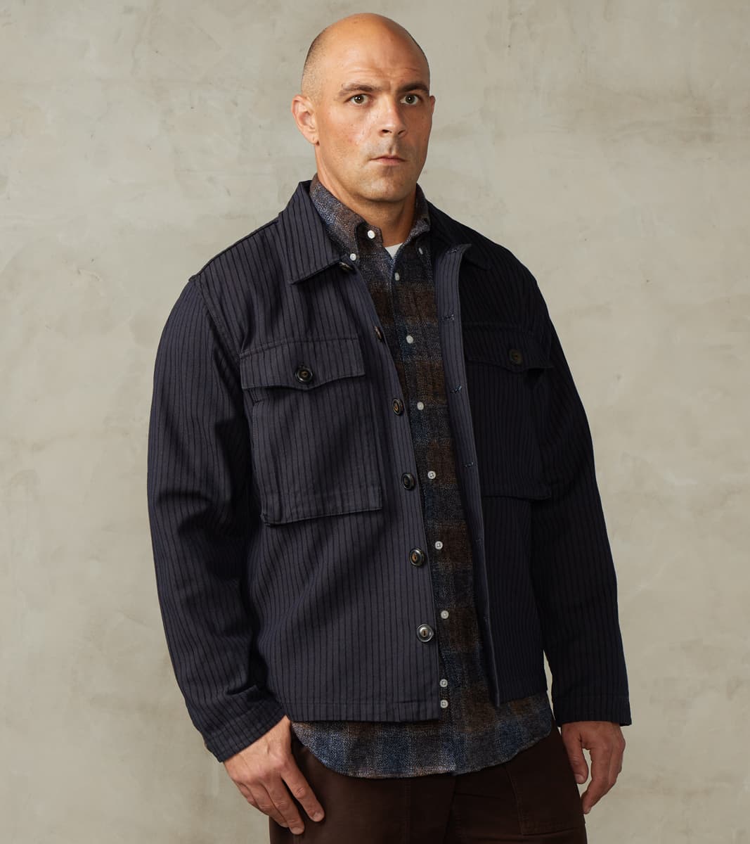 Freenote Cloth x Division Road Midway - Japanese Herringbone Dobby - Navy & Indig…