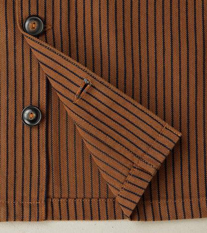 Midway - Japanese Herringbone Dobby - Brown & Indigo