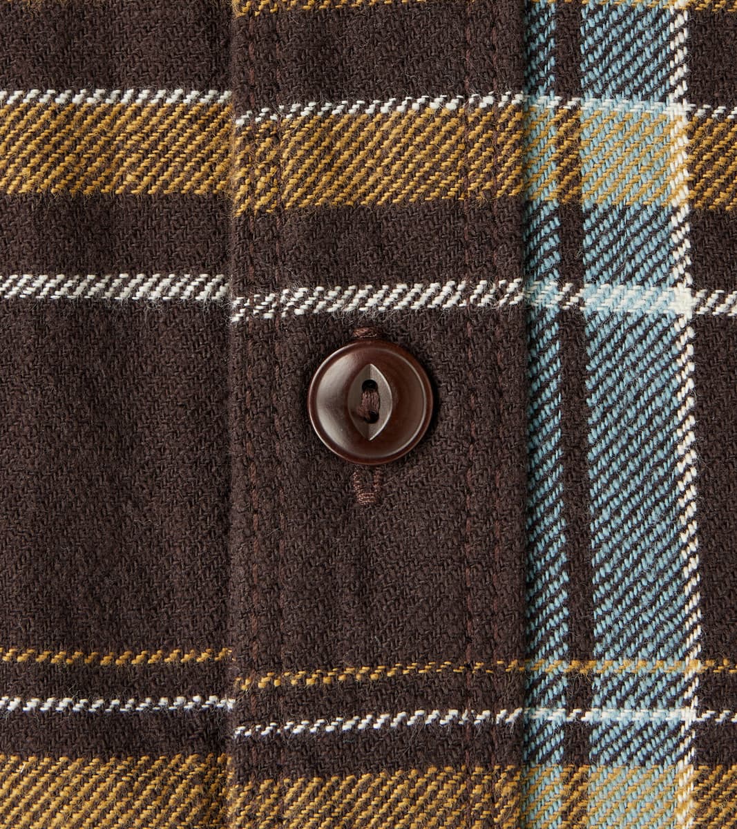Wells - Japanese Flannel - Bark Plaid