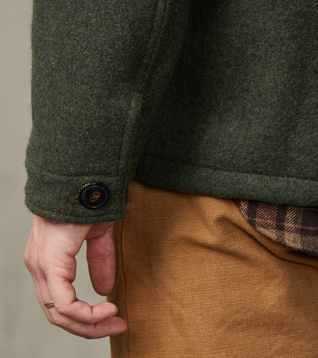 Freenote Cloth Midway - Japanese Melton Wool - Olive – Division