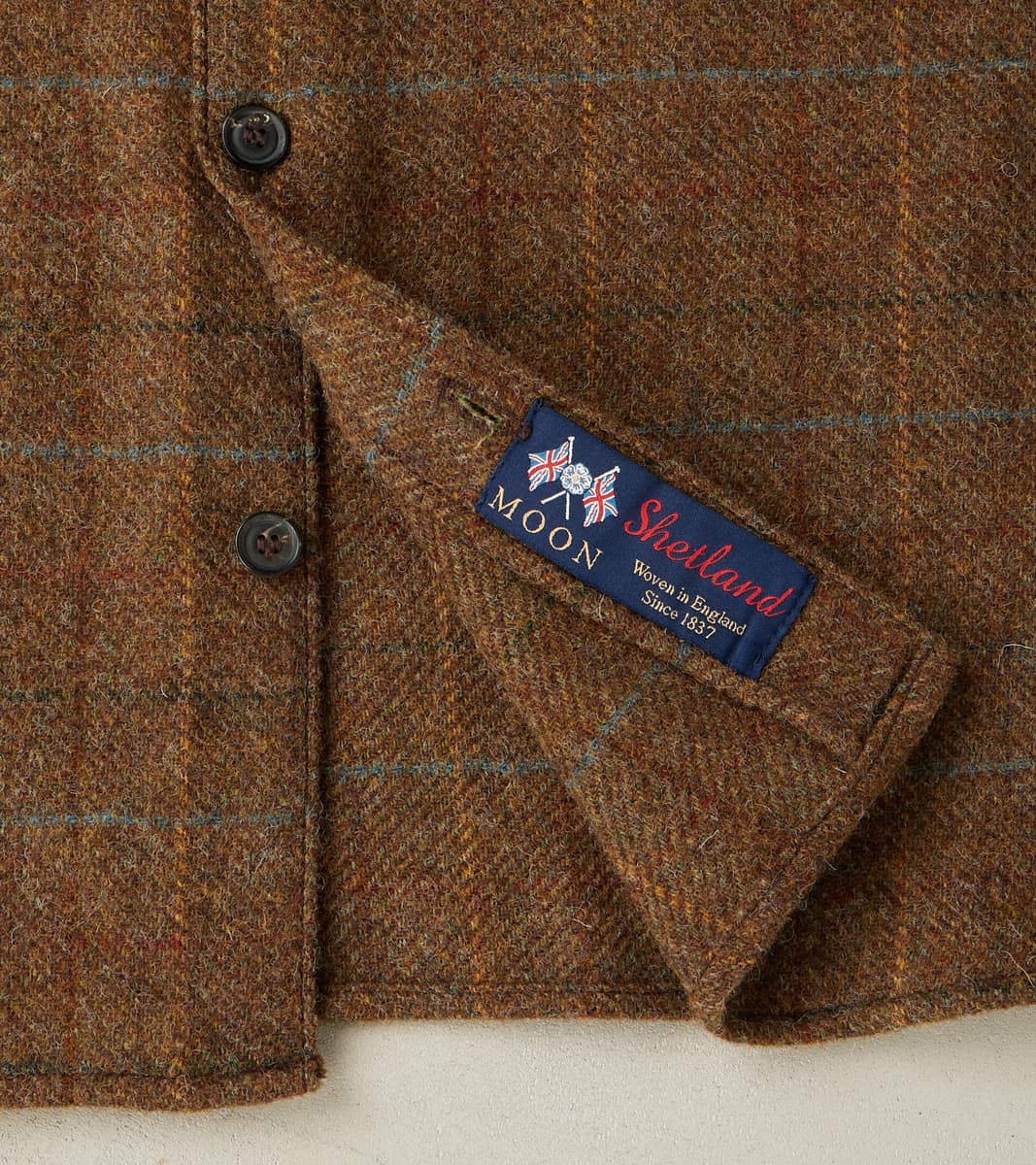 Benson - Abraham Moon® Shetland Estate Tweed - Olive Check