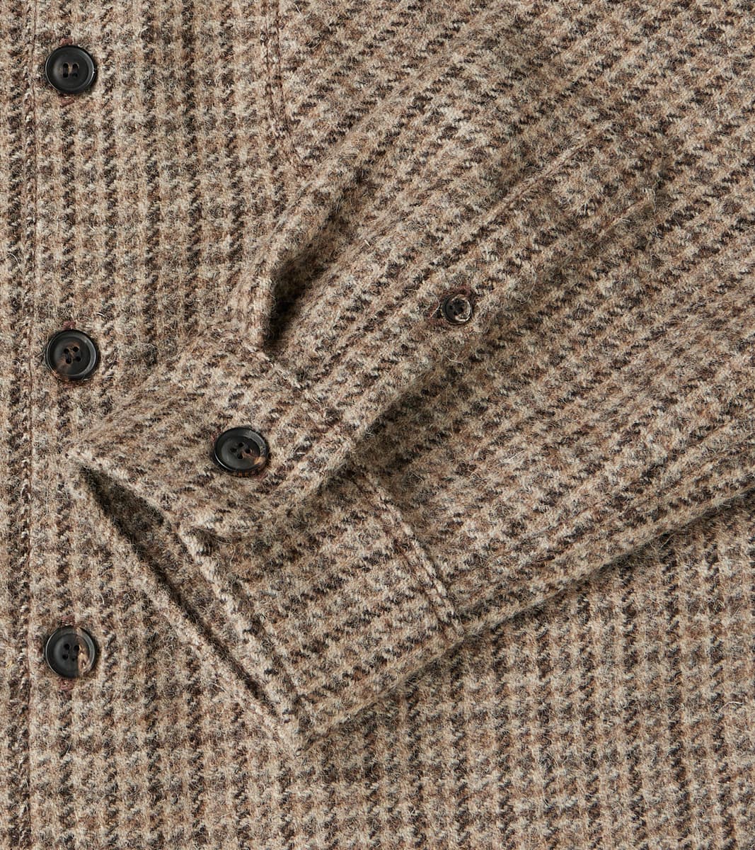 Benson - Lovat® Sonsie Tweed Mini Houndstooth Check - Undyed Charcoal