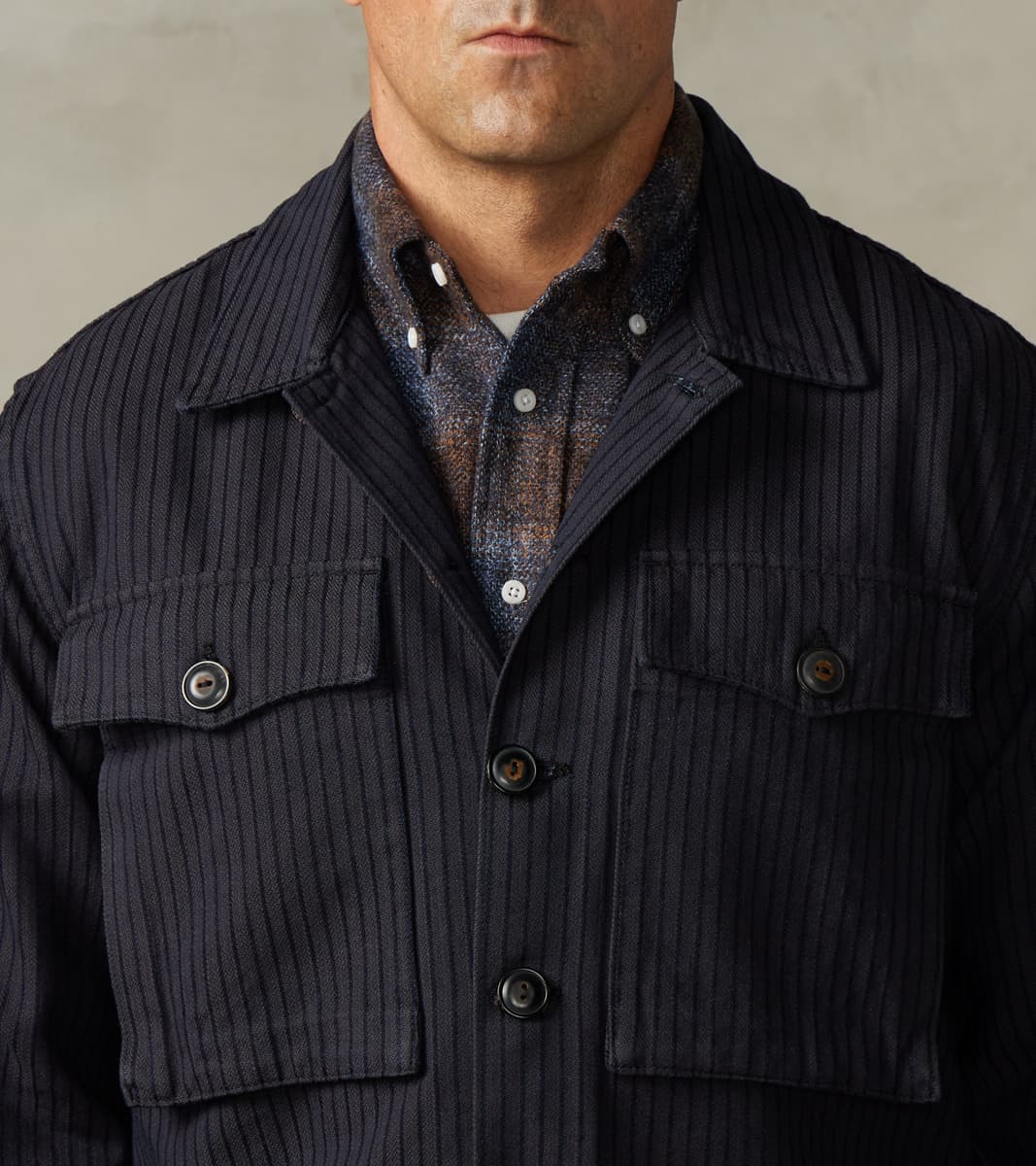 Midway - Japanese Herringbone Dobby - Navy & Indigo