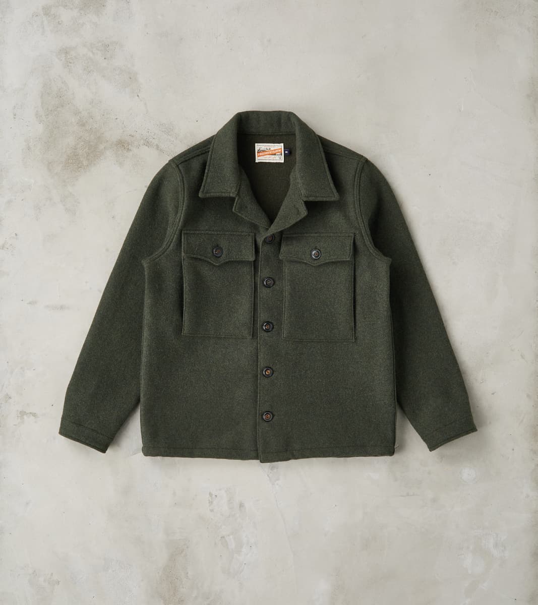 Freenote Cloth Midway - Japanese Melton Wool - Olive