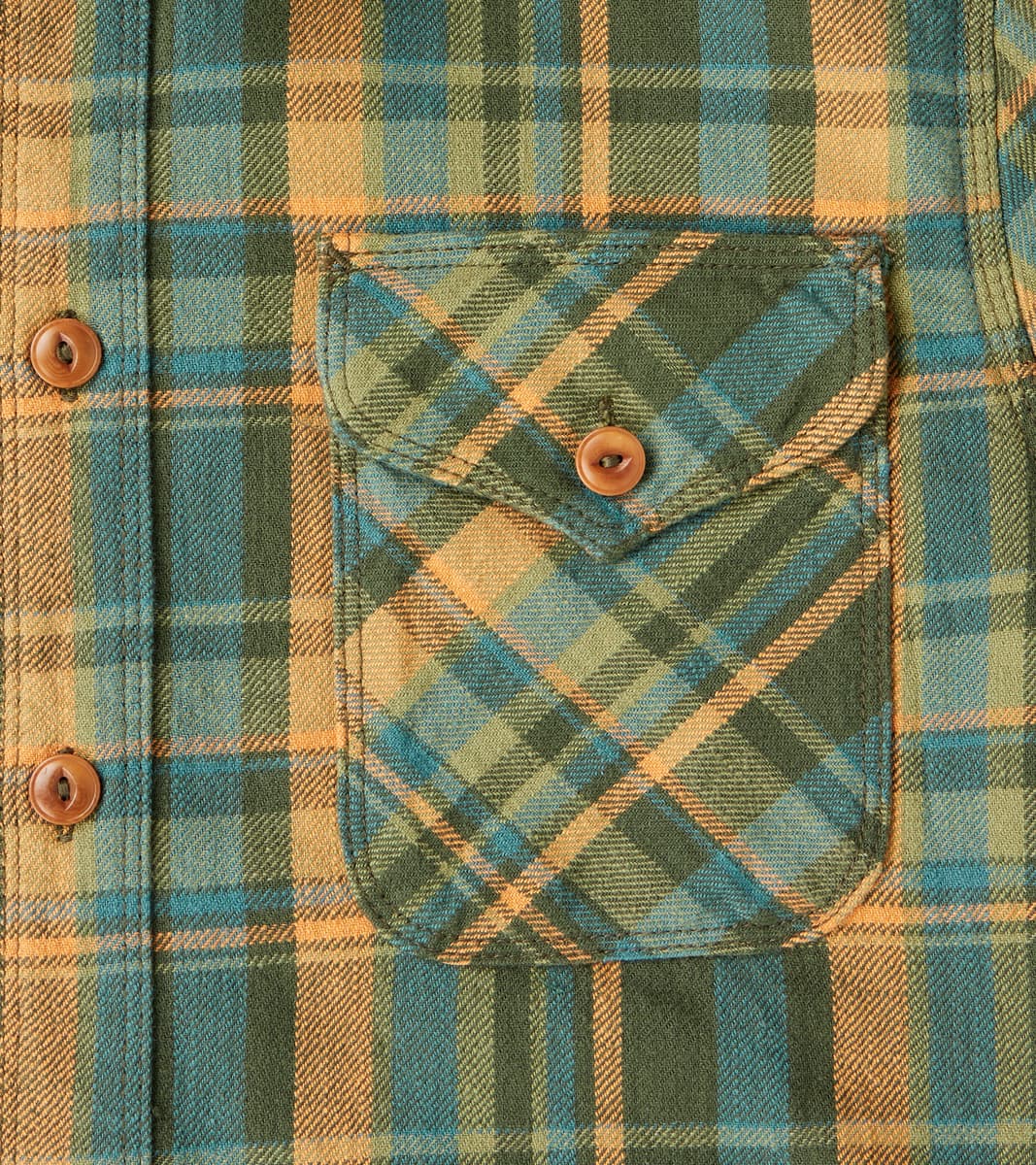 Freenote Cloth Wells - Japanese Flannel - Evergreen Plaid