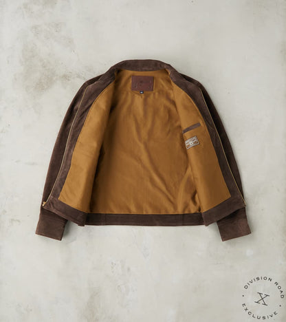 Alcorn Leather Jacket - Italian Calf Suede - Chocolate