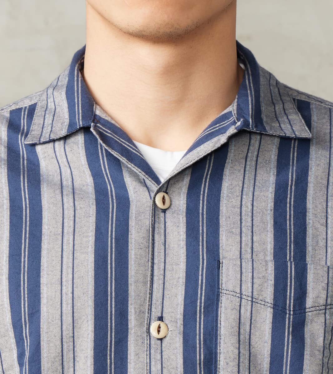 Hawaiian - Japanese Twill - Mariner Stripe