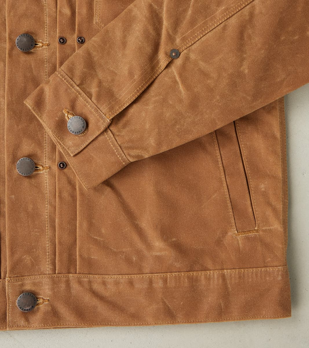 Riders Jacket - 10oz Martexin Waxed Army Duck - Rust
