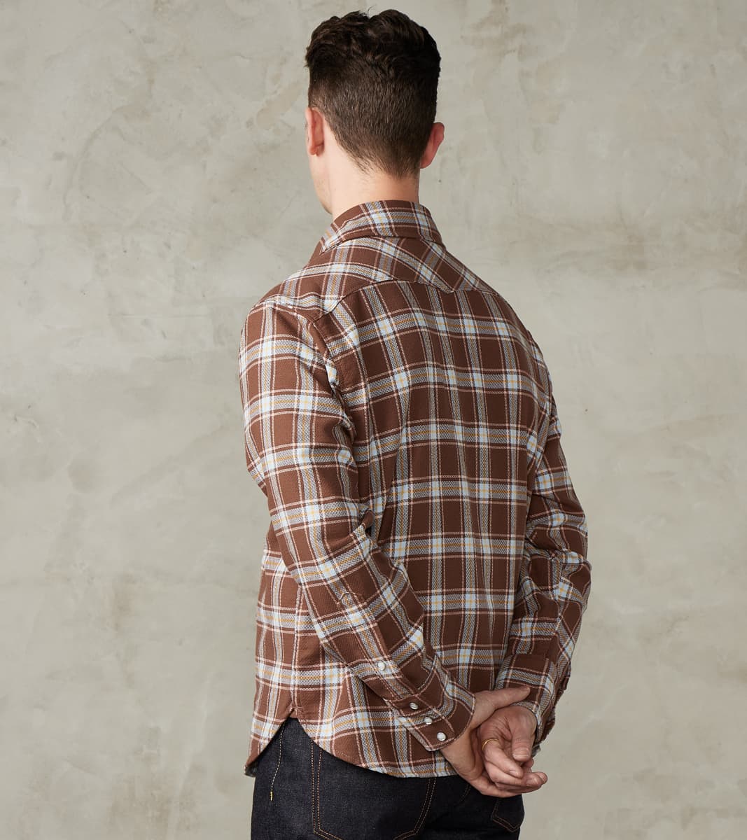 Freenote Cloth Western Scout - Archive Japanese Twill - Brown Plaid S Freenote Cloth Western Scout - Archive Japanese Twill - Brown Plaid S