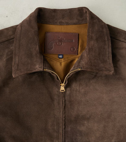 Alcorn Leather Jacket - Italian Calf Suede - Chocolate