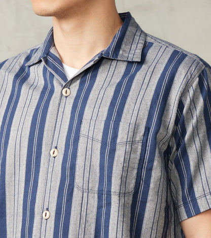 Hawaiian - Japanese Twill - Mariner Stripe