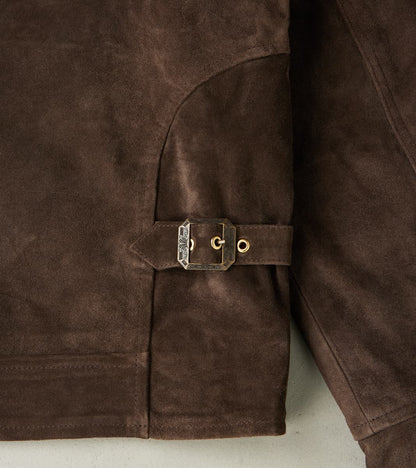 Alcorn Leather Jacket - Italian Calf Suede - Chocolate