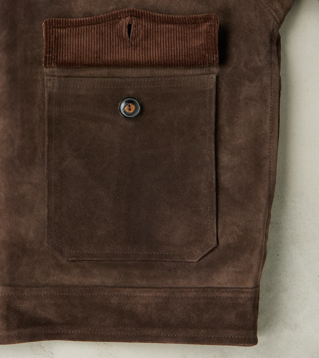 Alcorn Leather Jacket - Italian Calf Suede - Chocolate