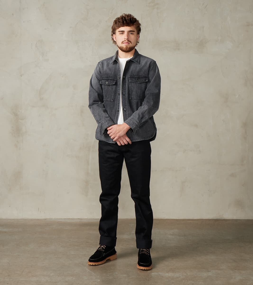 Portola - Classic Tapered - 17oz Black x Black Slub