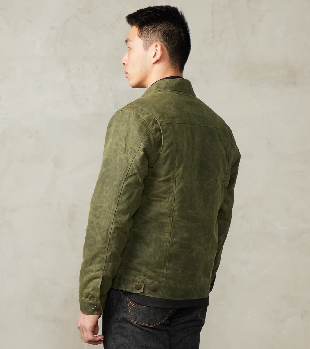 Riders Jacket - 10oz Martexin Waxed Army Duck - Olive