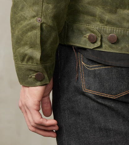 Riders Jacket - 10oz Martexin Waxed Army Duck - Olive