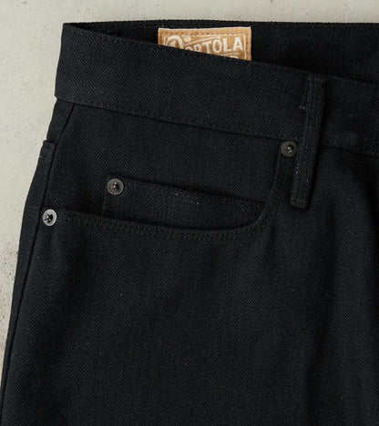 Portola - Classic Tapered - 17oz Black x Black Slub