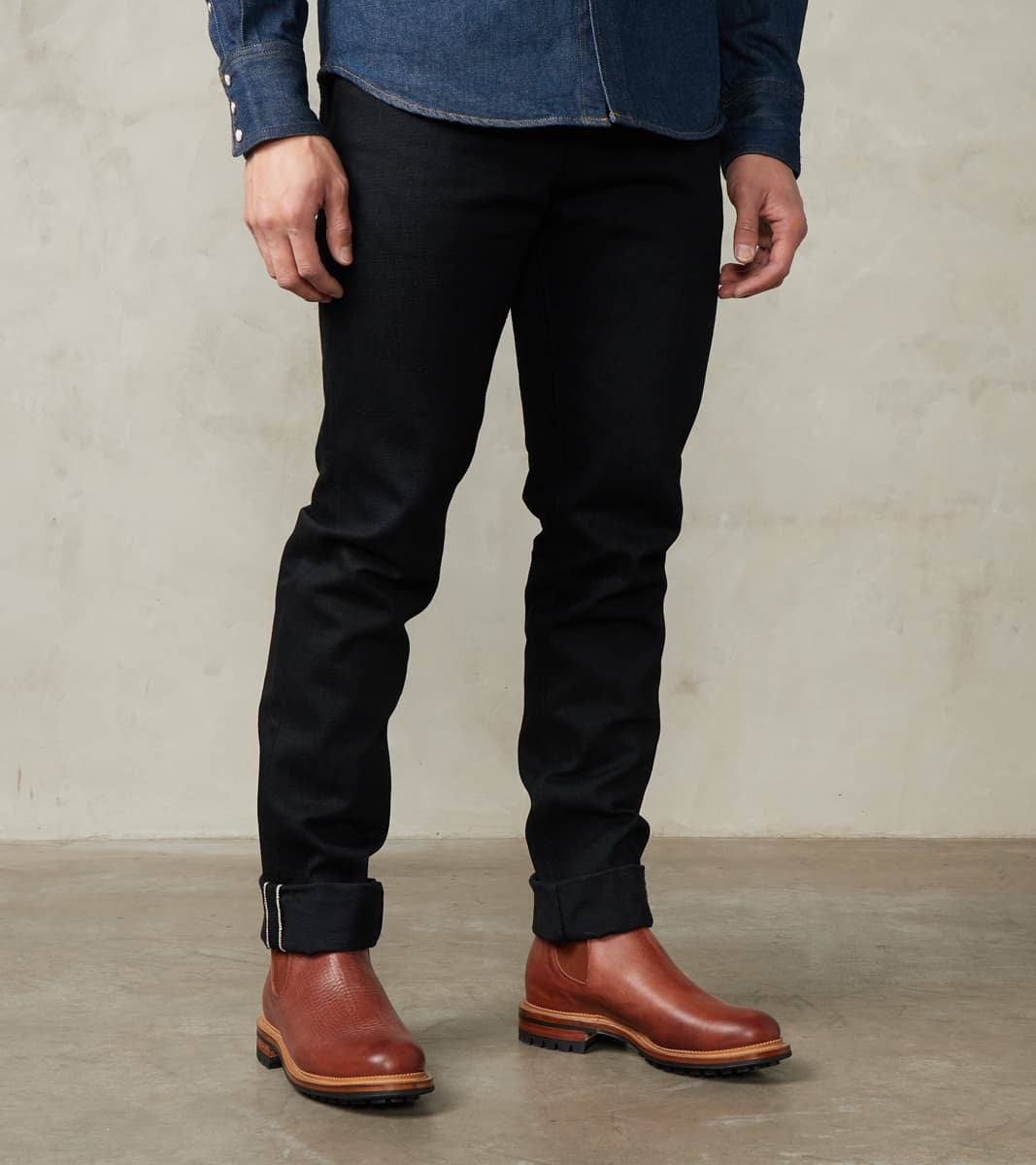 Freenote Cloth Portola - Classic Tapered - 17oz Black x Black Slub ...