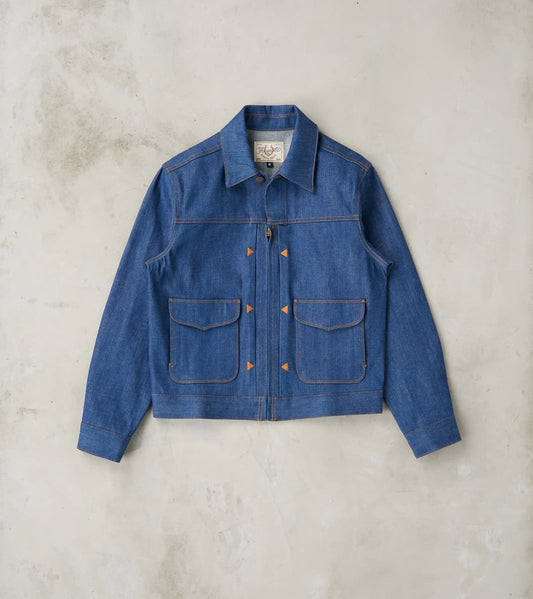 Freenote Cloth Faro Jacket - 12oz Japanese Denim - Vintage Blue