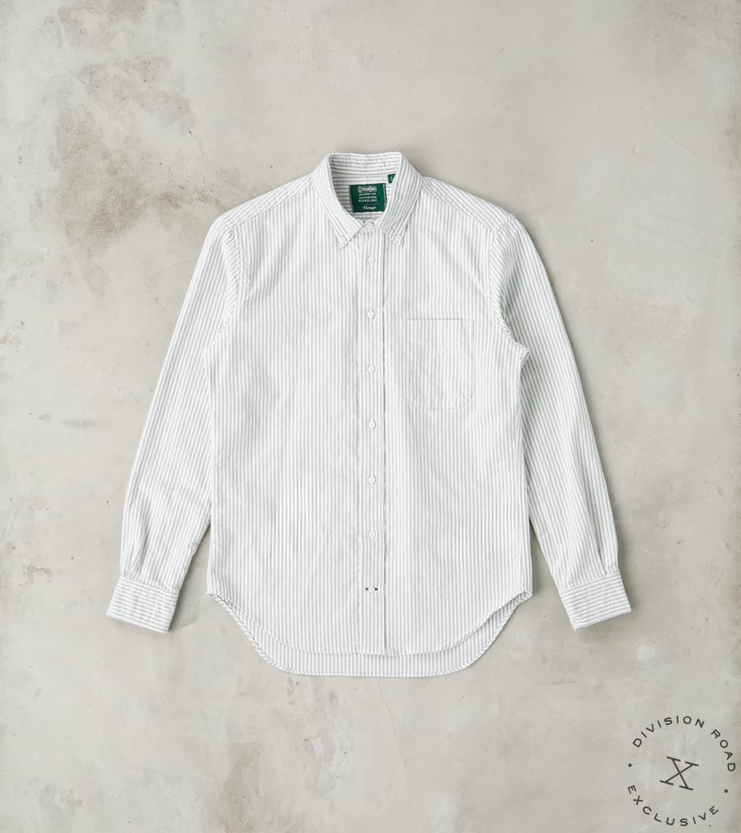 Gitman Vintage x Division Road Brushed Fall Oxford - Navy Stripe