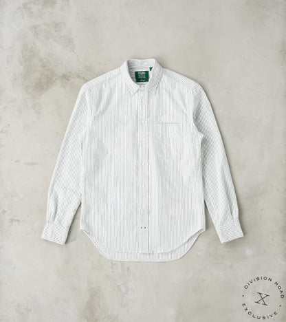 Gitman Vintage x Division Road Brushed Fall Oxford - Navy Stripe