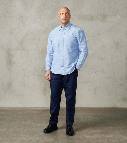 Japanese Amekaji Oxford Camper - Denim Blue