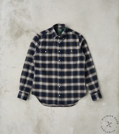 Gitman Vintage x Division Road Japanese Heavy Pique Check Flannel Camper - Brown