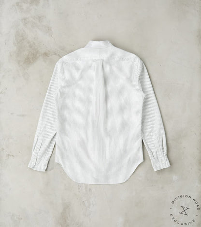 Brushed Fall Oxford - Navy Stripe