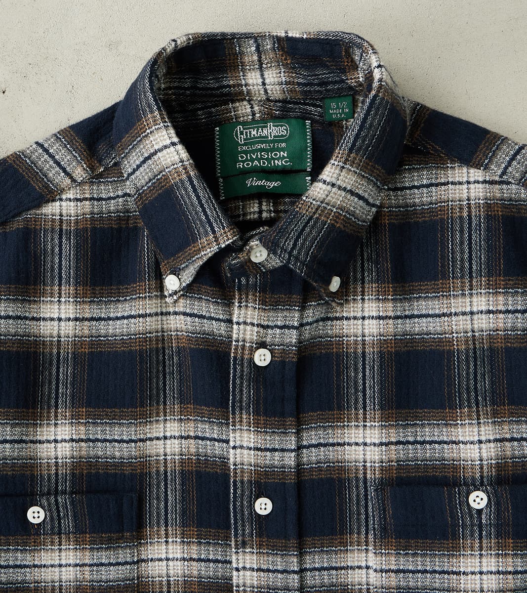 Japanese Heavy Pique Check Flannel Camper - Brown