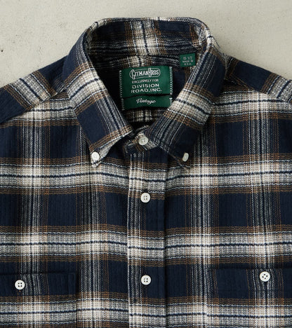 Japanese Heavy Pique Check Flannel Camper - Brown