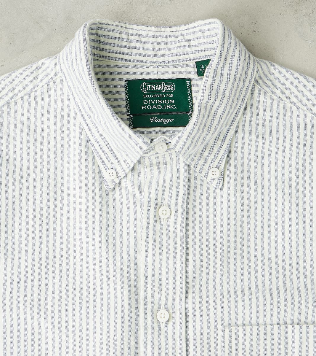 Brushed Fall Oxford - Navy Stripe