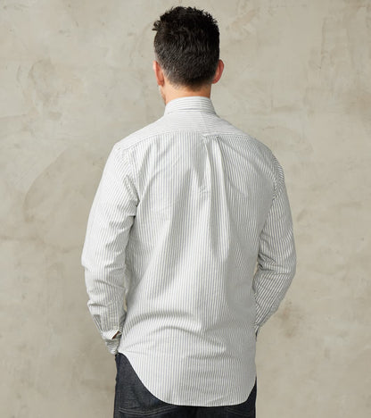 Brushed Fall Oxford - Navy Stripe